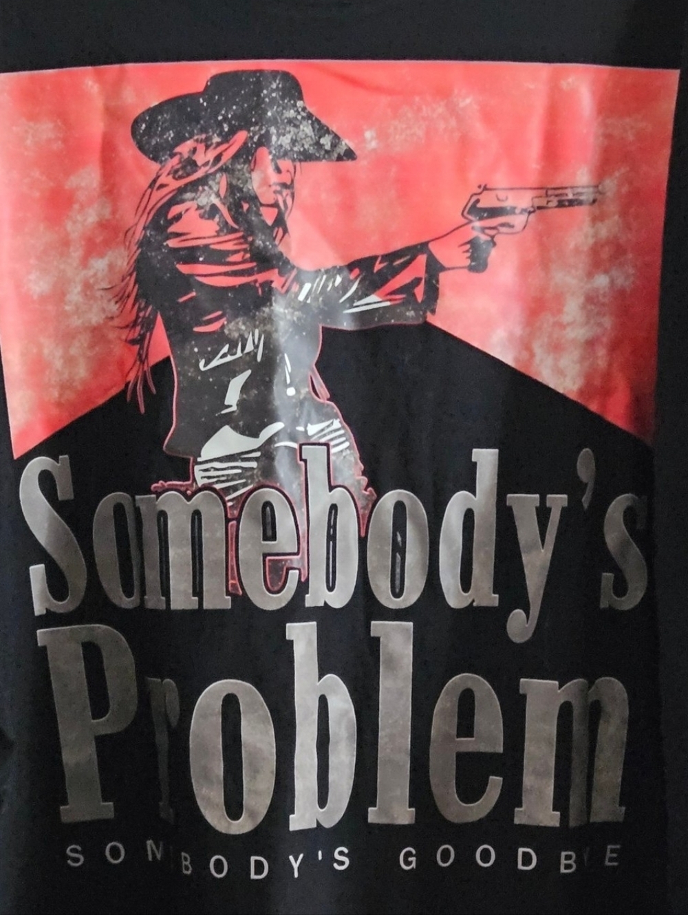 PLUS SIZE BLACK WESTERN STYLE GRAPHIC TEE SIZE 5XL - Picture 2 of 3